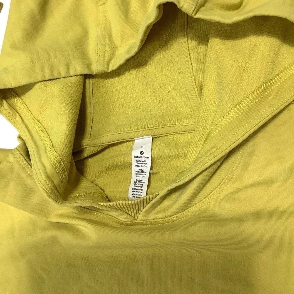 Lululemon All Yours Cropped Hoodie Sz 2 Soleil